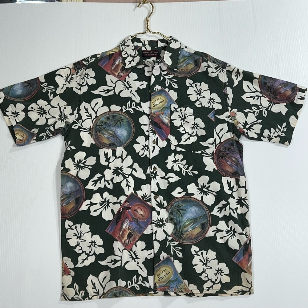 Roundtree & Yorke Caribbean/ Hawaiian men’s shirt size med - Picture 2 of 11